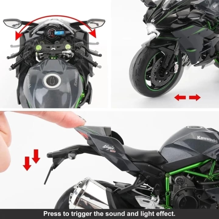 Kawasaki Ninja H2 1:9 Diecast Model Bike